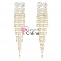 Cercei pentru dama moderni EARR02BB Aurii cu cristale din zircon